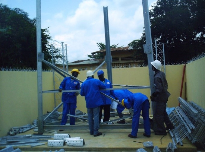 Construction de bureau et de caniveau pour Bouygues E&S